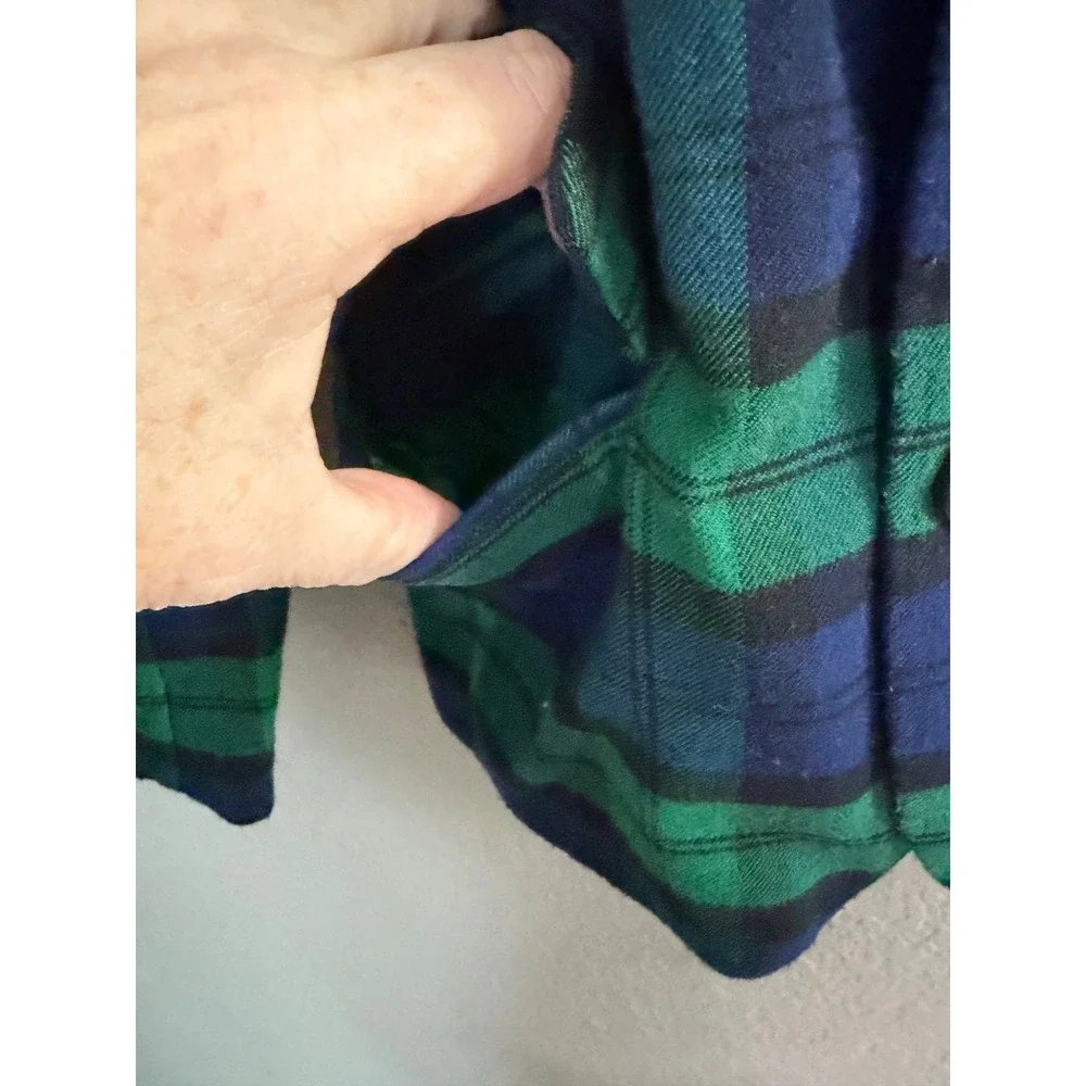 Gumboree Plaid Twill Blazer Jacket Boys 5T Blue Green School Festive Preppy Play